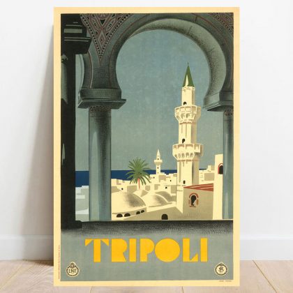 Affiche vintage tripoli