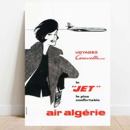 Affiche Air Algérie voyagez Caravelle