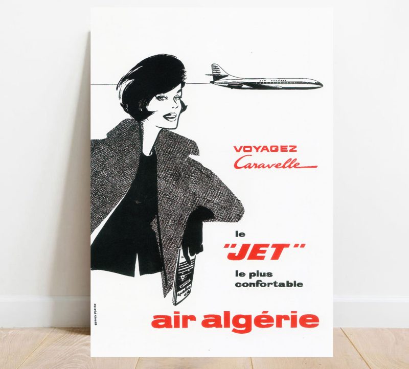 Affiche Air Algérie voyagez Caravelle