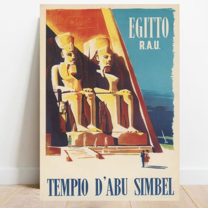 Affiche vintage Temple d'Abou Simbel