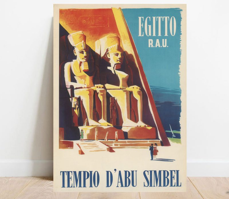 Affiche vintage Temple d'Abou Simbel