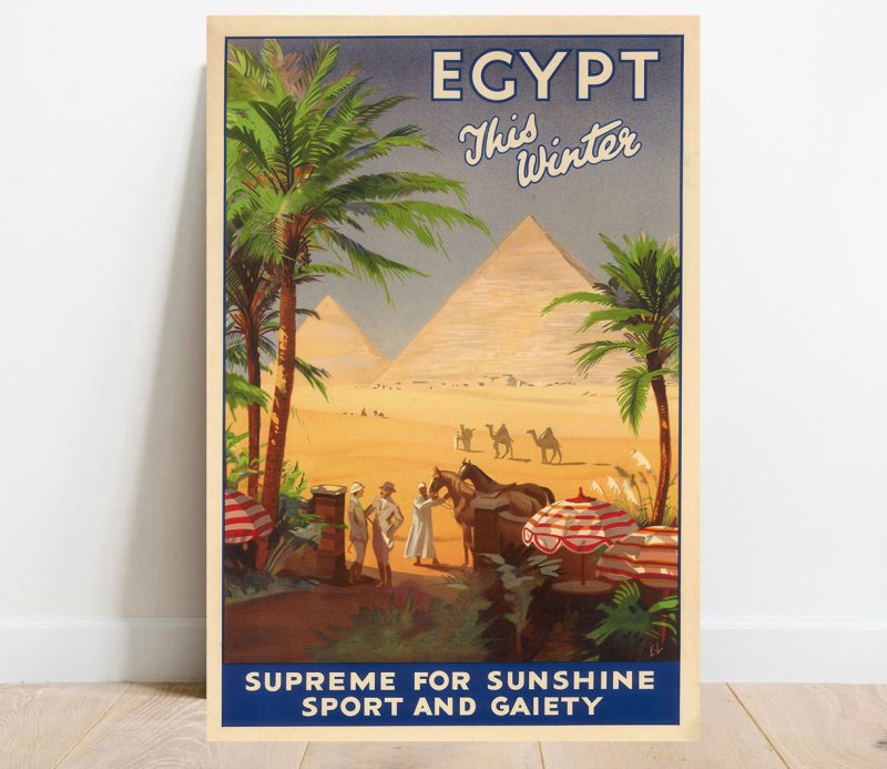 Affiche vintage Égypte cet hiver