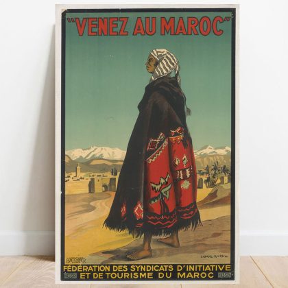 Affiche vintage Venez au Maroc