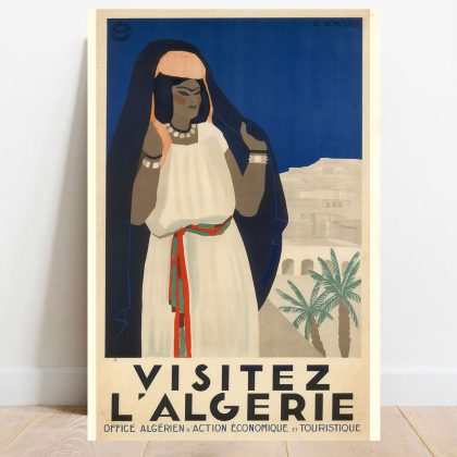 Affiche vintage visitez l'Algérie